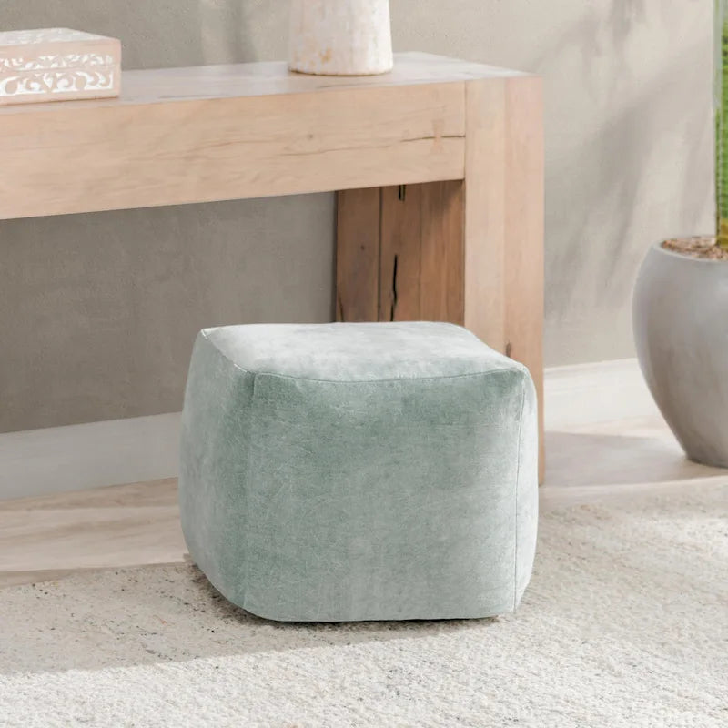 Villa by Classic Home Heirloom 18 Velvet Pouf