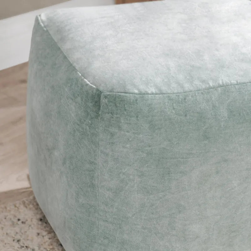 18" Velvet Pouf Ottoman
