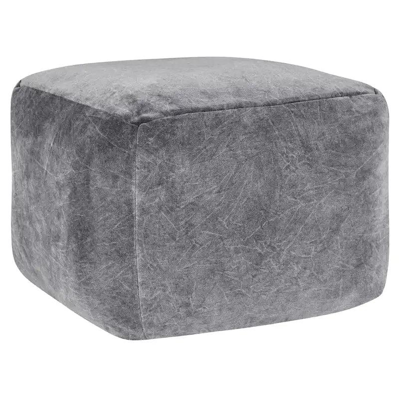 18" Velvet Pouf Ottoman