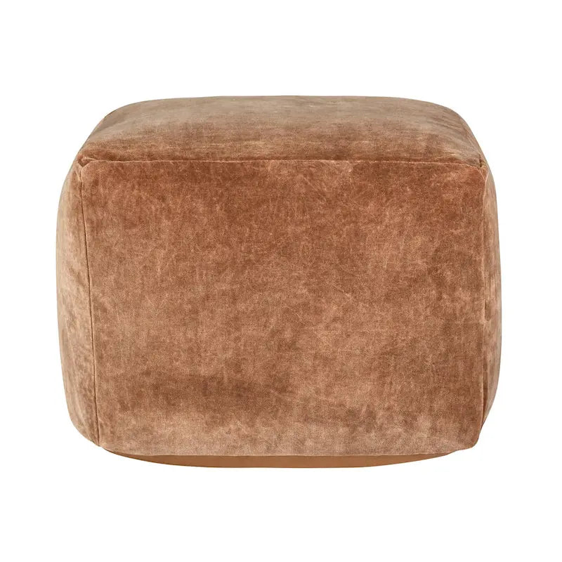 18" Velvet Pouf Ottoman