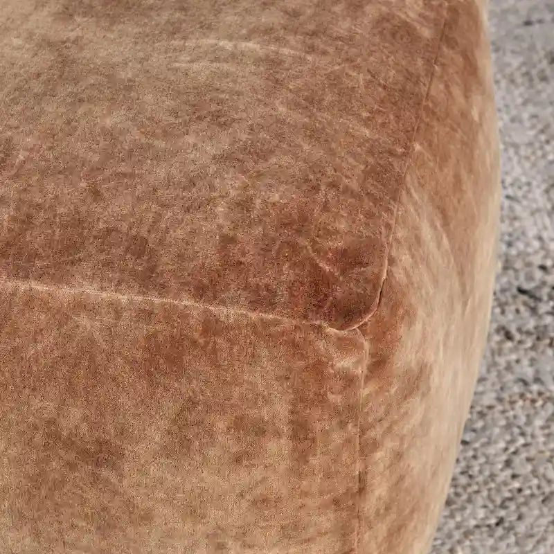 18" Velvet Pouf Ottoman