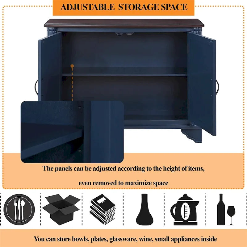 40 Retro Wood Sofa Couch Table with Adjustable Storage Shelf