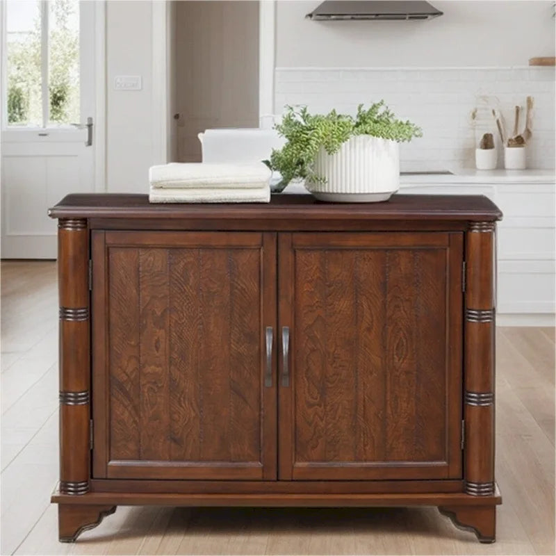 40 Retro Wood Sofa Couch Table with Adjustable Storage Shelf