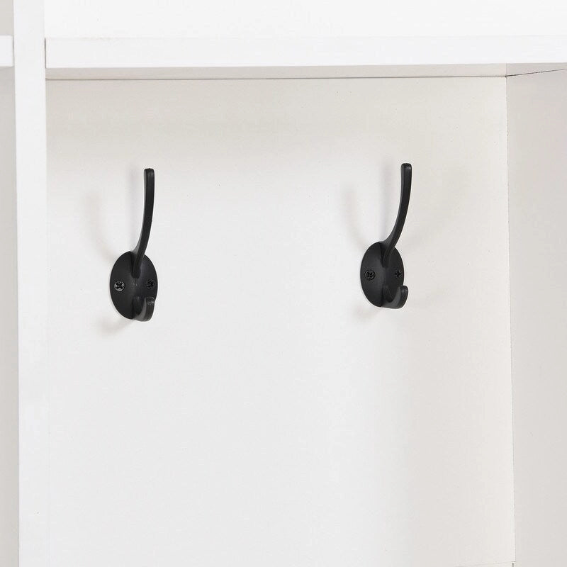 66.9" Hall Tree with Storage Bench, Cube Storage & 8 Hooks