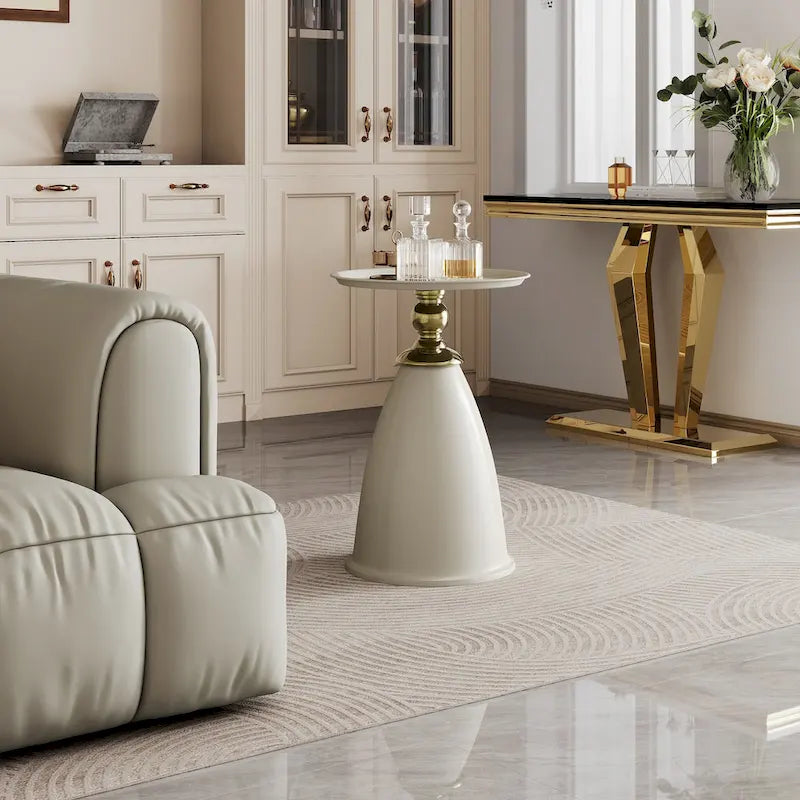 Minimalist Iron Round Side Table for Small Spaces