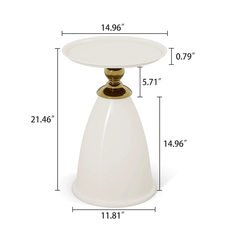 Minimalist Iron Round Side Table for Small Spaces