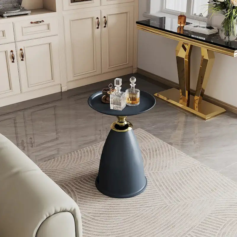 Minimalist Iron Round Side Table for Small Spaces