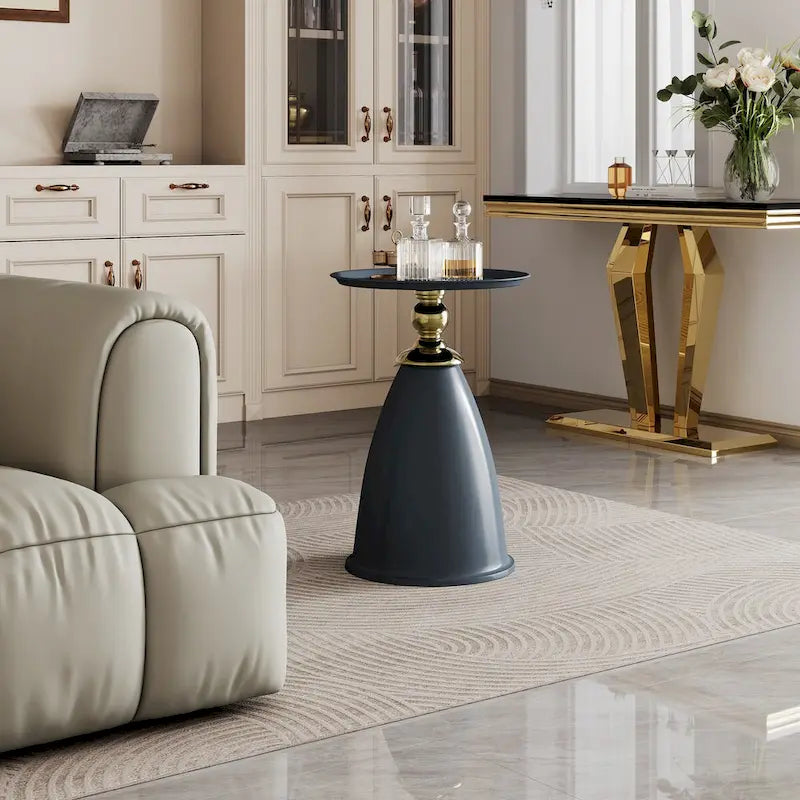 Minimalist Iron Round Side Table for Small Spaces