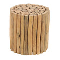 Teak Wood Handmade Side Accent Table with Stick Cluster Design - Brown